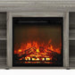 Classic 70 Inch TV Stand with Fireplace, French Oak Grey