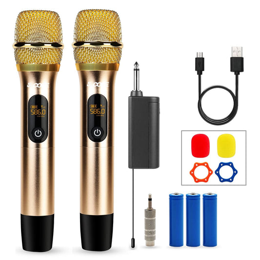 5Core Wireless Microphone Pair UHF Handheld Microfonos Inalambricos
