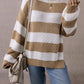 Arabella Striped Side Slit Sweater