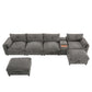 142'' Modular Sectional Sofa with Movable Storage Ottoman and
