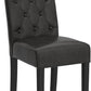 Faux Leather Dining Chairs, Button Tufted Dining Room Chairs with