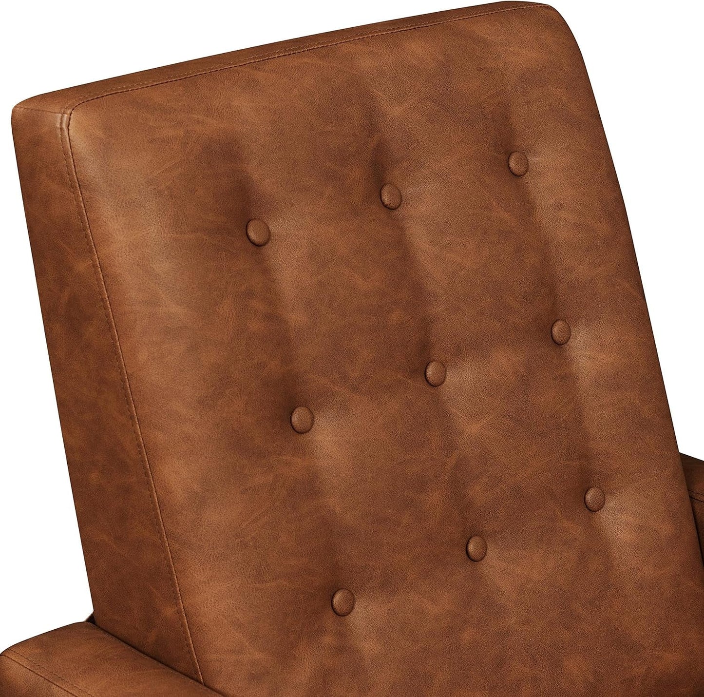 Faux Leather Recliner Sofa Mid-Century Modern Single Reclining Chair