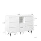 Storage Cabinet With White High Gloss LED Light