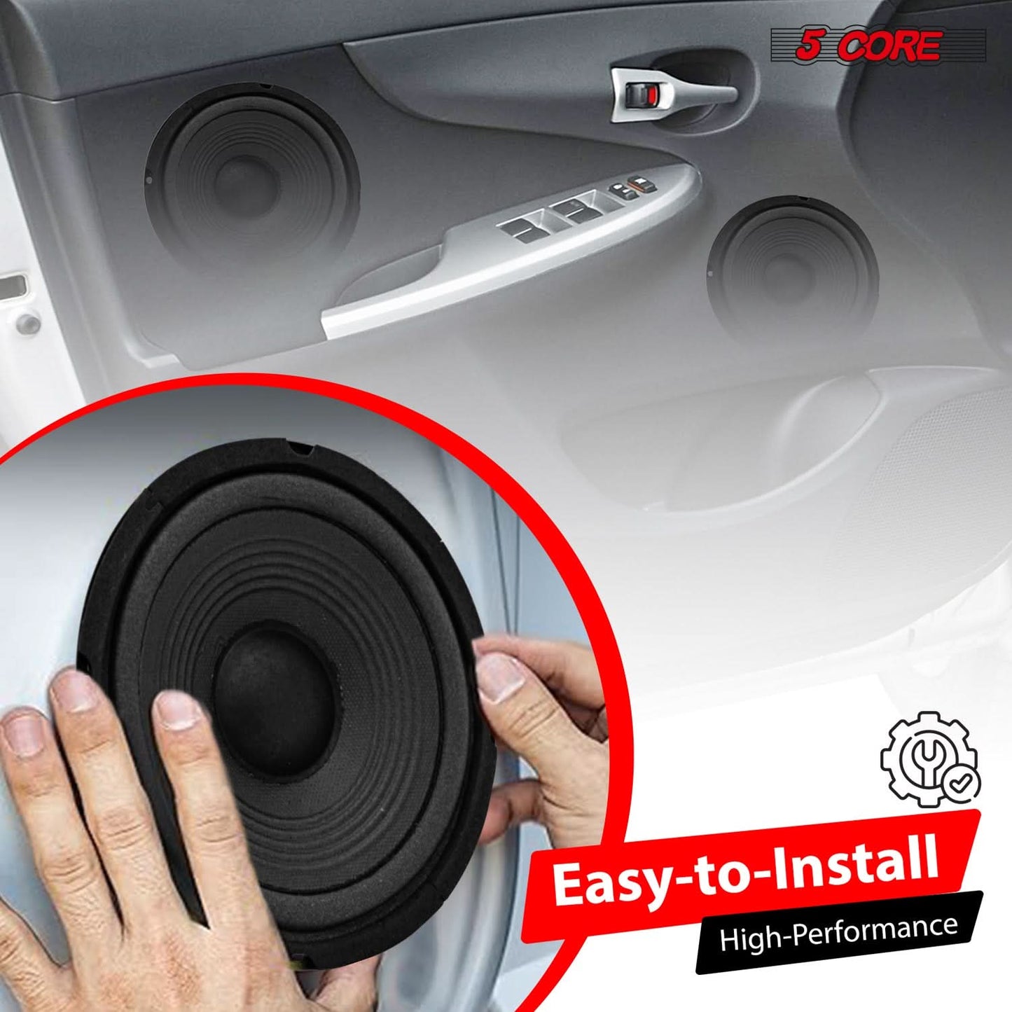 5Core 6 Inch Subwoofer speaker 300 Watt Car Subwoofer 4 Ohm