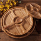 Multifunctional Wooden Cheese  Snack Tray with Dividers