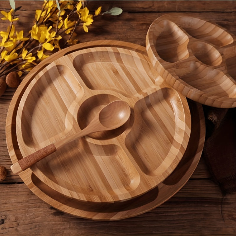 Multifunctional Wooden Cheese  Snack Tray with Dividers