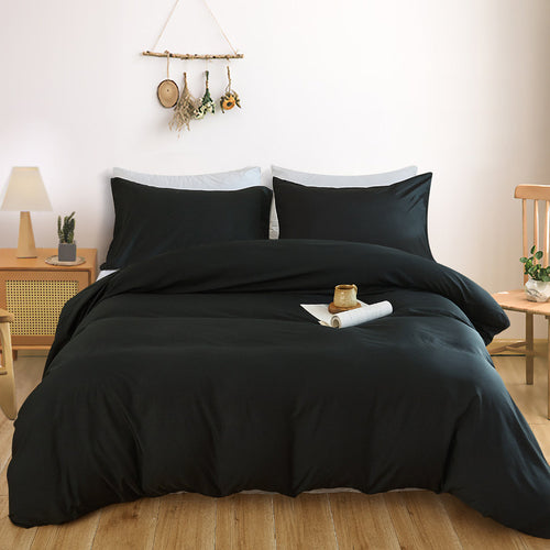 3Piece Solid Color Soft Duvet Cover Set