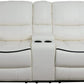 1 Piece Faux Leather Manual Reclining Sofa with Back Panel for Living