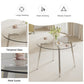 Modern Minimalist Style Round Transparent Tempered Glass Table,