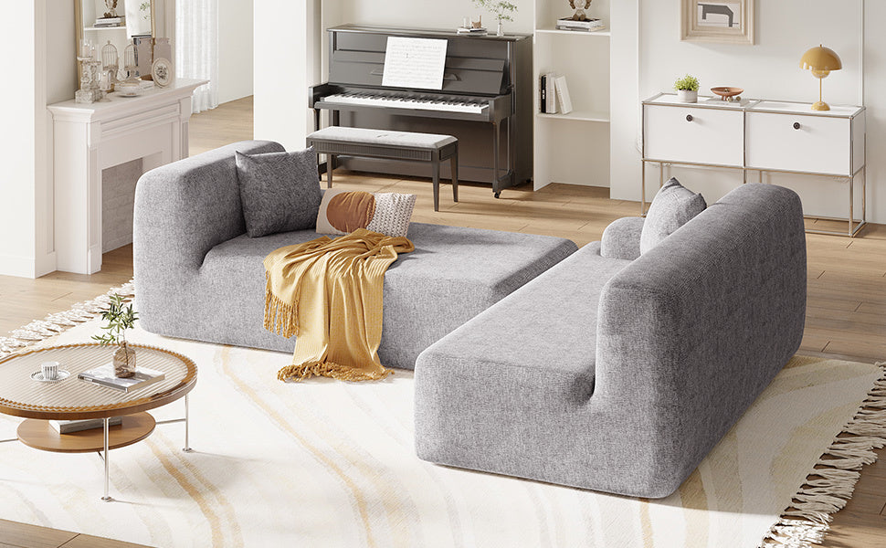 Modern Large L-Shape Modular Sectional Sofa for Living Room, Bedroom,