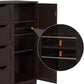 Brown Wooden Bathroom Cabinet with 4 Drawers Cupboard