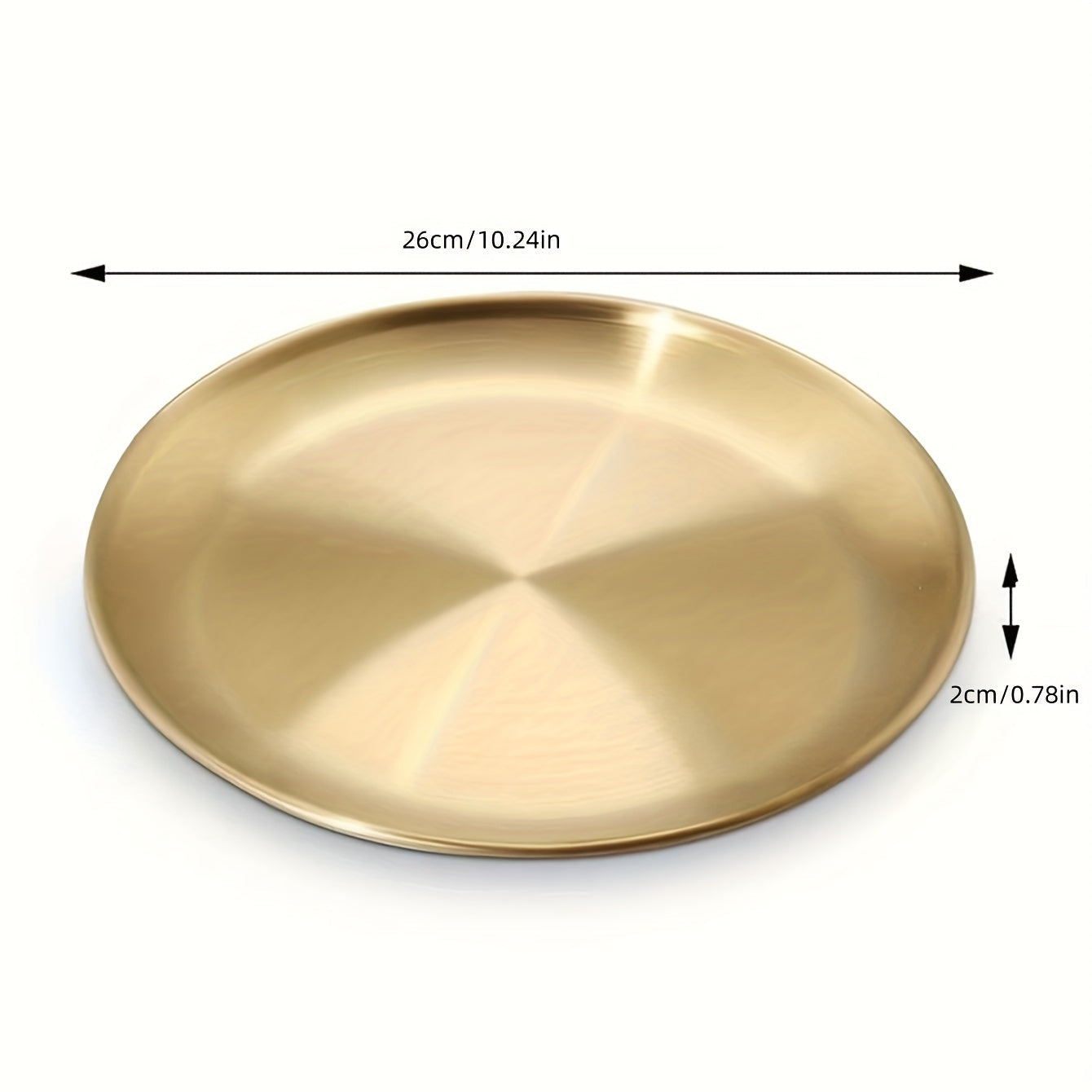 Elegant Golden Stainless Steel Disc Tray for All Occasions