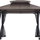 Hardtop Gazebo 10 X 12 Ft. Outdoor Gazebo, Heavy Duty Steel Frame