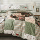 Cozy Pastoral Floral Plaid Duvet Cover Set