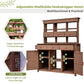 65.7'' H Tall Garden Potting Bench Table with Hutch,Patio Storage