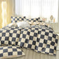 3Piece Checkered Duvet Cover Set for Bedroom