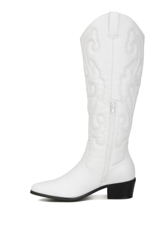 Reyes Patchwork Studded Cowboy Boots