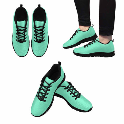 Sneakers For Men, Aquamarine Green Running Shoes
