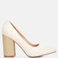 Elsie Canvas Block Heel Pumps