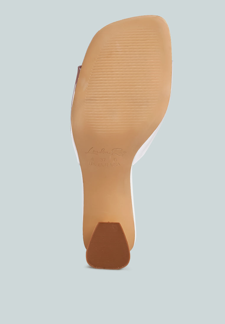 Eugnie Clear Straps Block Heel Sandals