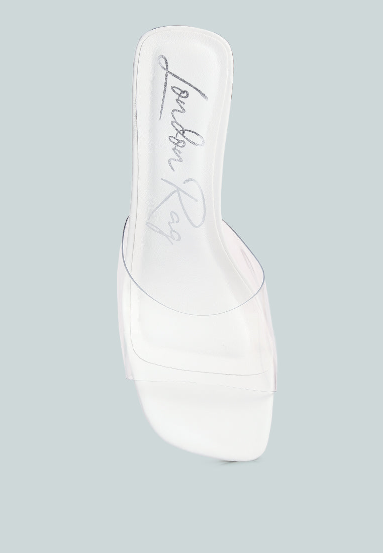 Eugnie Clear Straps Block Heel Sandals