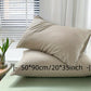 Set of 2 Brushed Solid Pillow Covers No Inserts