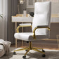 Executive Office Chair For Women And Adults White Leather High Back