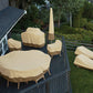 Waterproof 13ft Offset Umbrella & Frame Cover Set