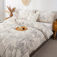 Elegant Leaf Print 3Piece Duvet Cover Set