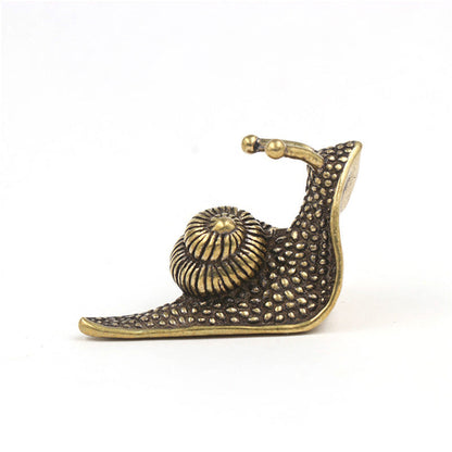 Brass Tea Pet Snail Decoration Pure Copper Paperweight Solid Core To