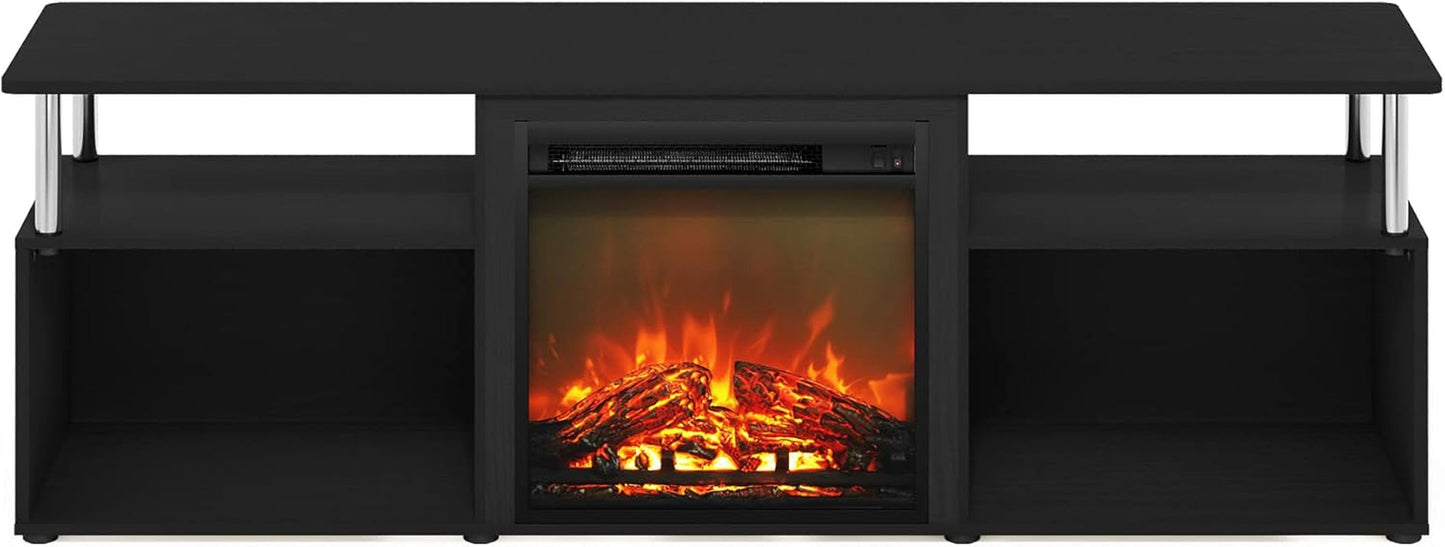 Jensen Open Storage Fireplace Entertainment Center for TV up to 70