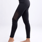 High-Waisted Pilates Leggings with Side Pockets & Mesh Panels