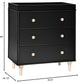 Lolly 3-Drawer Changer Dresser with Removable Changing Tray in Black