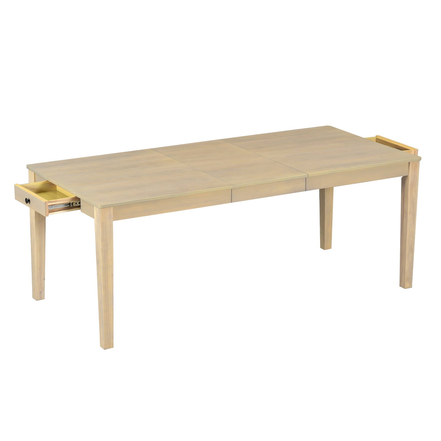 Rustic 7-Piece 78.1inch Extendable Dining Table Set with 18inch