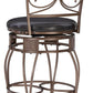 Company Back Scroll  Big and Tall Barstool, Bar Height, Dark