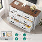 6-Drawer Dresser with Built-In Power Outlet, Wood Dresser TV Stand