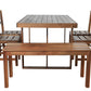High-quality Acacia Wood Outdoor Table and Chair Set, Suitable for