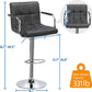 Bar Stools, Adjustable PU Leather Swivel Barstools, Modern Counter