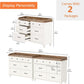 2-In-1 Mid-Century Modern White Dresser TV Stand