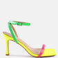 Fantasy Mid Heel Square Toe Sandals