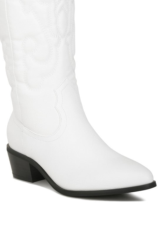 Reyes Patchwork Studded Cowboy Boots