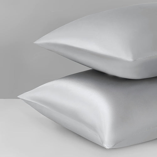 Set of 2 Hypoallergenic Satin Pillow Covers SilkFeel