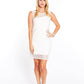 THE SLIP COCKTAIL DRESS IN IVORY WHITE