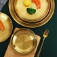 Elegant Golden Stainless Steel Disc Tray for All Occasions