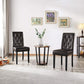 Faux Leather Dining Chairs, Button Tufted Dining Room Chairs with