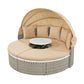 Patio Furniture Round Outdoor Sectional Sofa Set Rattan Daybed