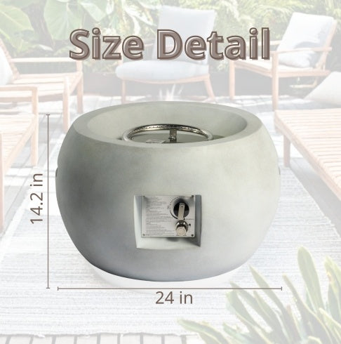 Outdoor Propane Fire Pit Table,Compact Streamlined Modern