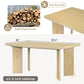 Modern 7-Piece Dining Table Set with 6 Upholstered Dining Chairs,