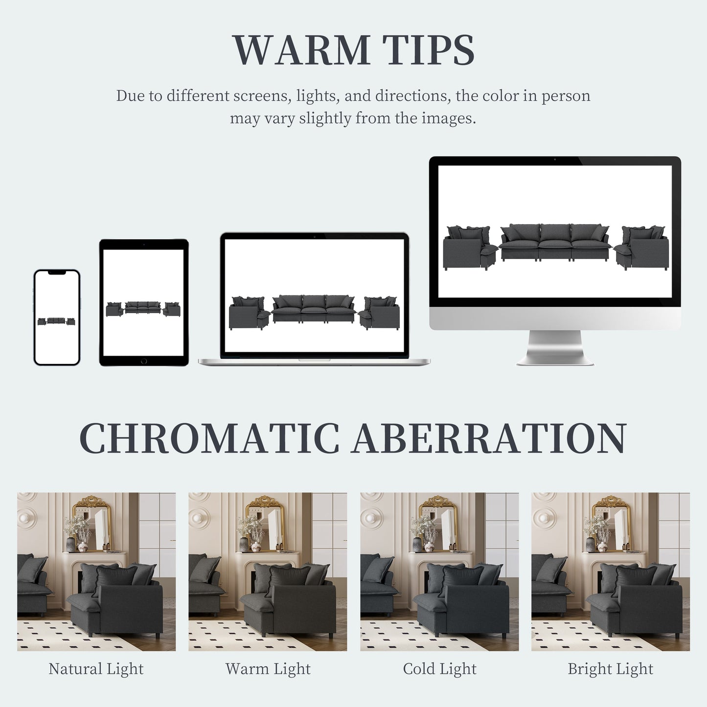 3 Piece Living Room Sofa Set,Modular Chenille Sectional