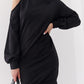 Basic dress with bare shoulders black FI704